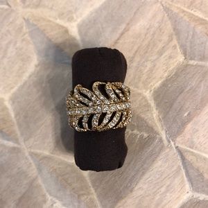 J.Crew Gold Feather Ring, sz. 7